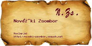 Nováki Zsombor névjegykártya