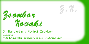 zsombor novaki business card
