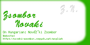 zsombor novaki business card